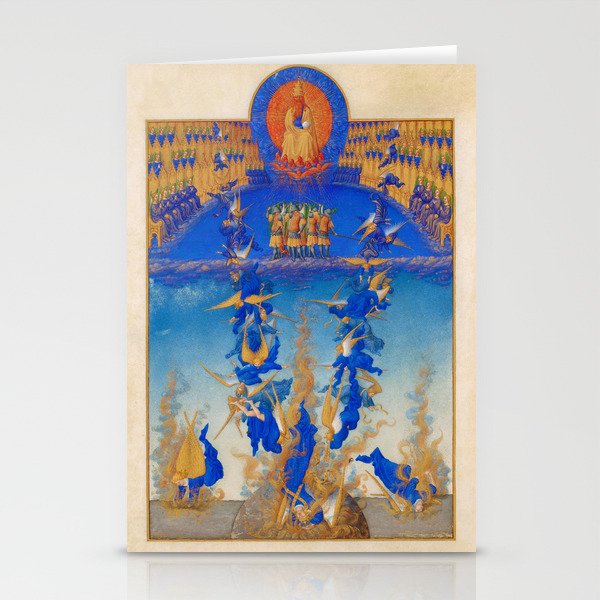 The Fall of the Rebel Angels, Penitential Psalms by Limbourg Brothers Stationery Cards
