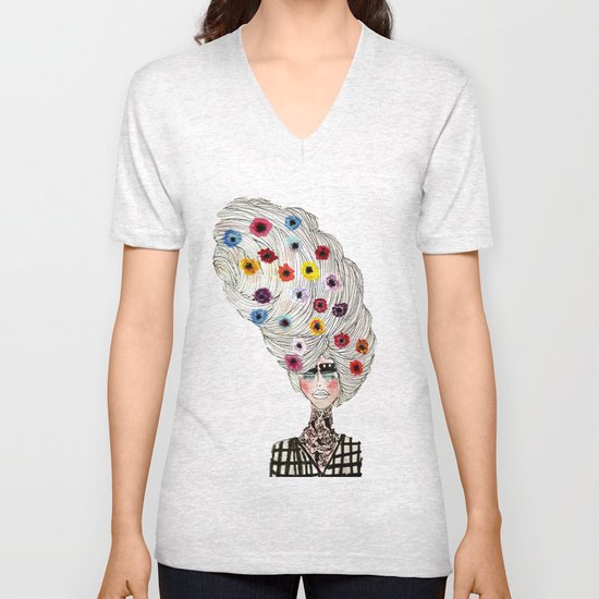 Flower Child Unisex V-Neck