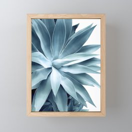 Bursting into life - teal Framed Mini Art Print