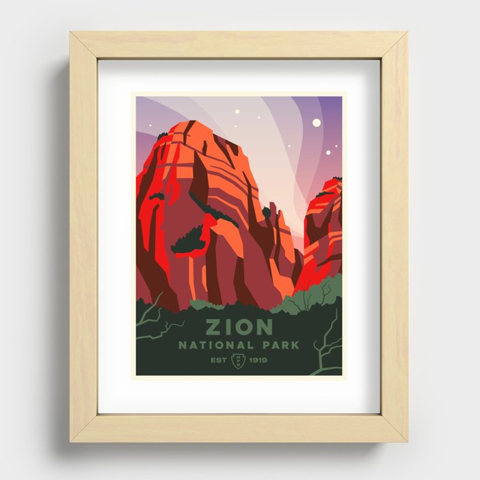 Zion National Park Recessed Framed Print