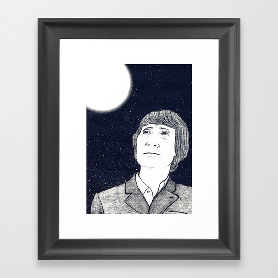 Man and Moon Framed Art Print