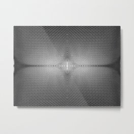 Paradoxical Horizons Metal Print | Woven, Black, Texture, Four, Black And White, Pattern, Grey, Digital, Graphicdesign, White 