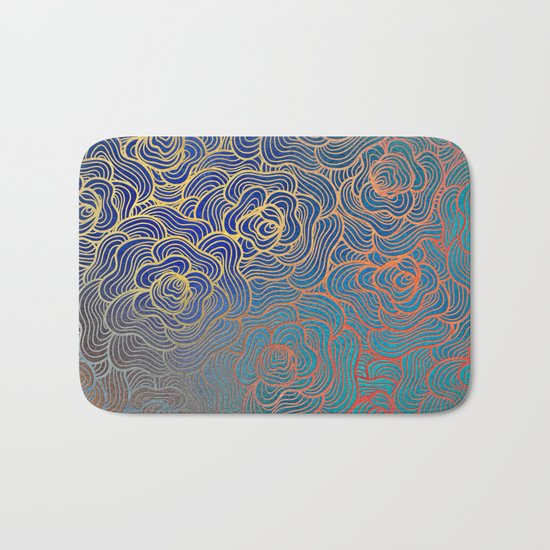 Abstract Roses Bath Mat