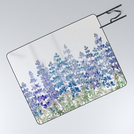 blue and purple lupin flowers horizontal  Picnic Blanket