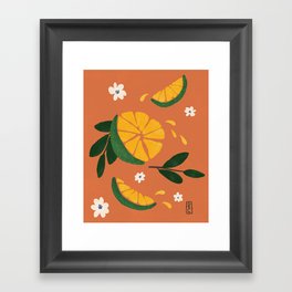 Cam Sahn - Vietnamese Citrus // Terracotta Framed Art Print