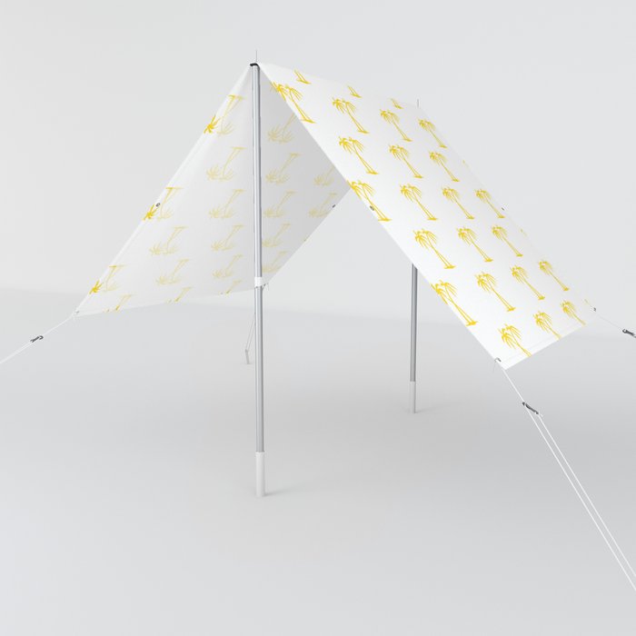 Yellow Palm Trees Pattern Sun Shade