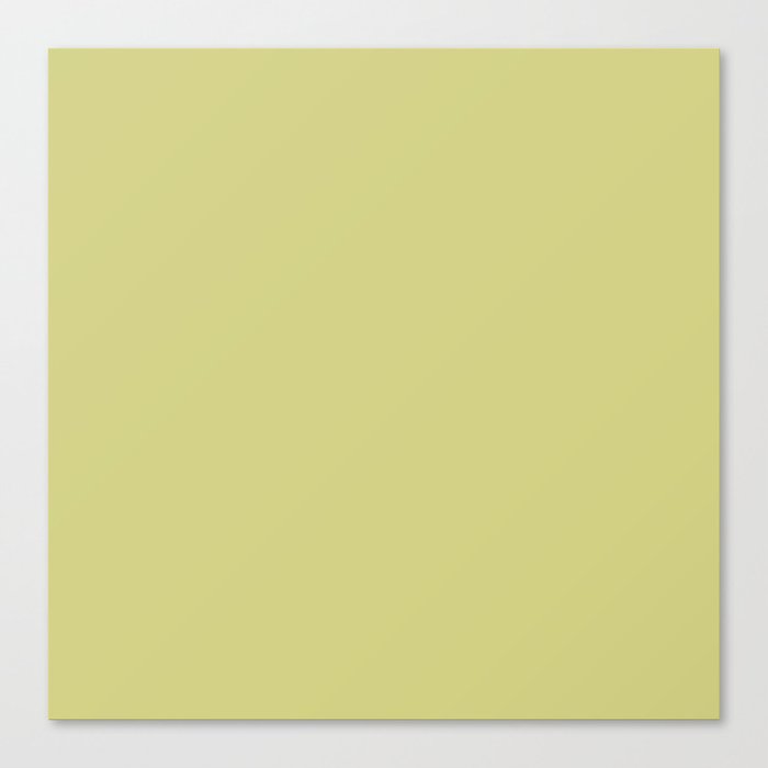 PRIMAVERA GREEN COLOR. Light Olive Solid Color Canvas Print