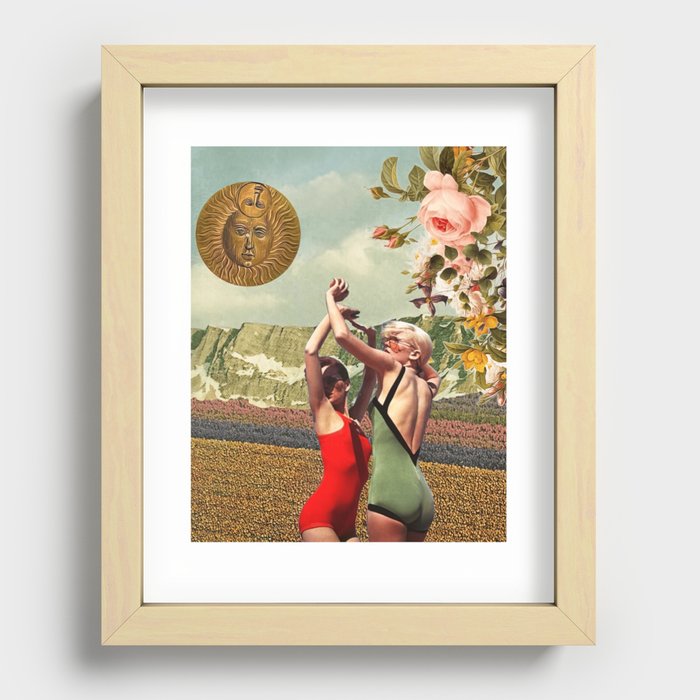 Bikini Meadow Collage Recessed Framed Print