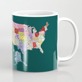 United States in Flowers Coffee Mug