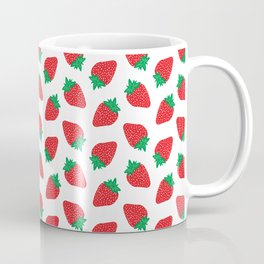 Cream Strawberries Pattern Coffee Mug