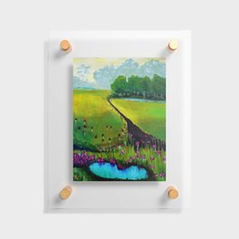 Green Pasture Landscape in Acrylic Floating Acrylic Print