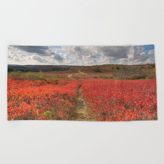 Autumn Huckleberry Trail Beach Towel