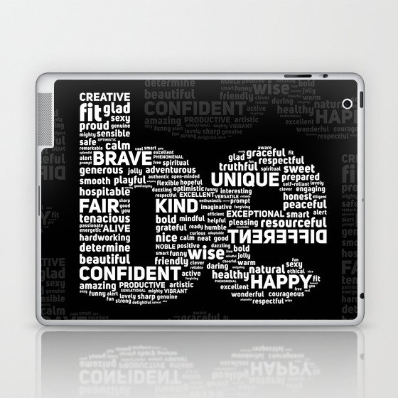 be Motivational Words Typography Quote Laptop & iPad Skin