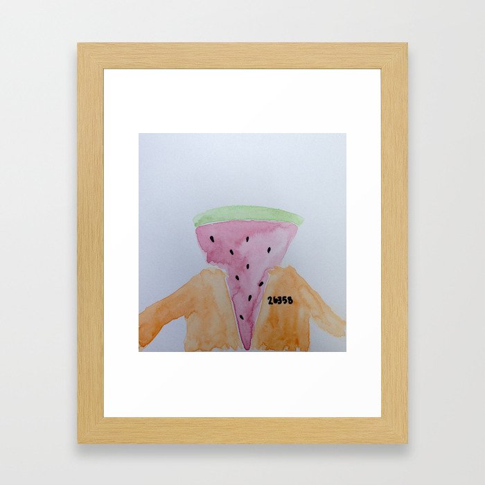 Melon Felon Framed Art Print