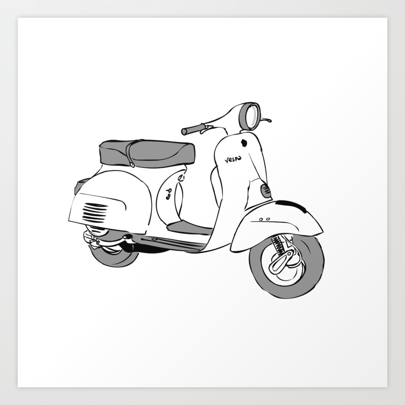 Vespa Art Print By Franzgoria Society6