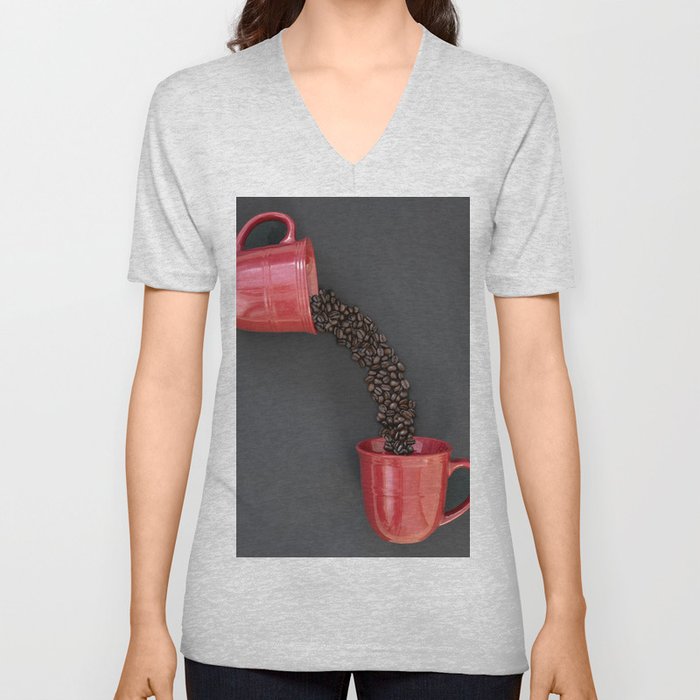 Coffee Pour V Neck T Shirt