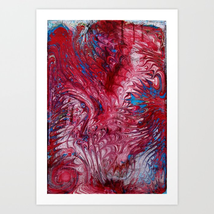 Red feathers Art Print