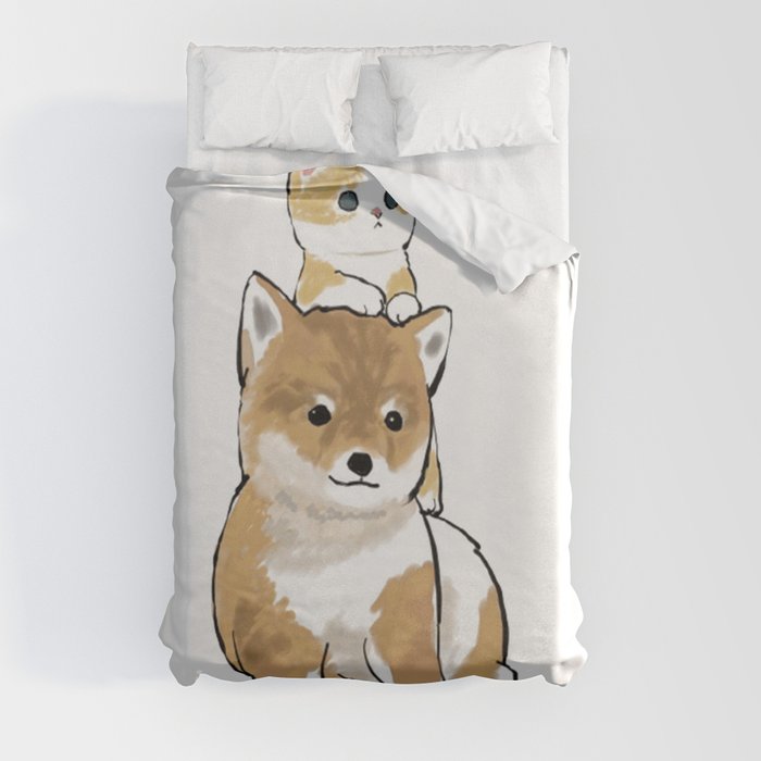 Mofu Sand Cute Doge Dog & Cat Duvet Cover