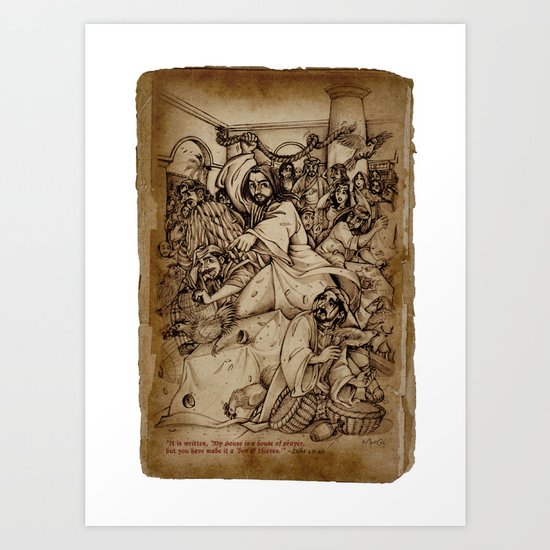 JC: Cleanses the Temple Art Print