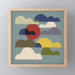 Cloudscape And Sun Framed Mini Art Print