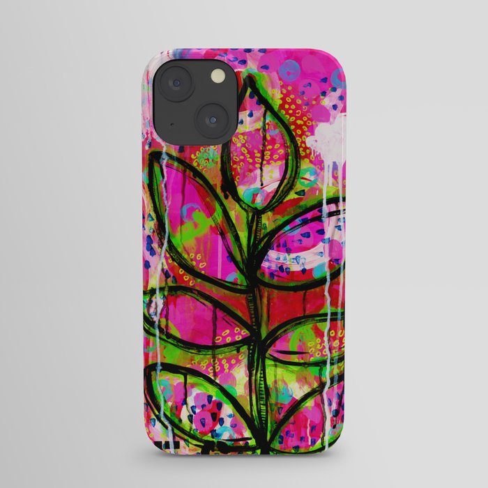 Leaves painting - Abstract iPhone Case by Nicole Giger | Society6