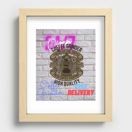 Coffee Grinder Retro Recessed Framed Print