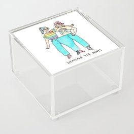 Wearing the Pants - lesbian / feminist / sapphic / lgbt art Acrylic Box