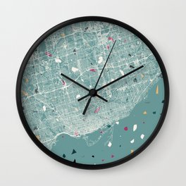 Toronto - City Map - Terrazzo Wall Clock
