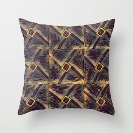 Brown Pinwheel Pattern  Throw Pillow