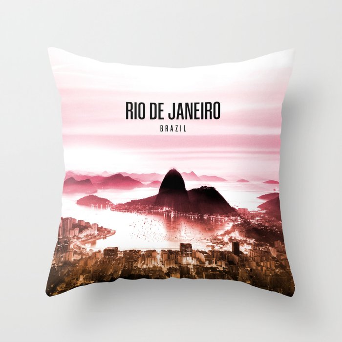 Rio De Janeiro Wallpaper Throw Pillow