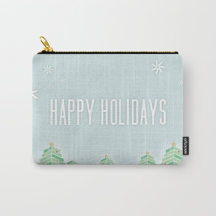 Happy Holiday Trees Carry-All Pouch