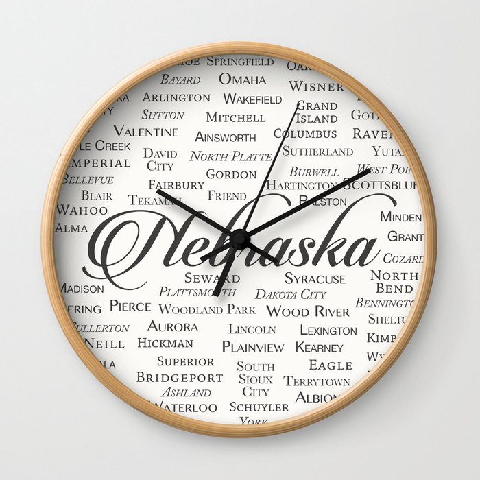Nebraska Wall Clock