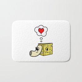 Mac -N- Cheese Love Bath Mat | Macandcheese, Love, Comic, Illustration, Cartoon, Digital, Macaroniandcheese, Graphicdesign, Food, Ink 