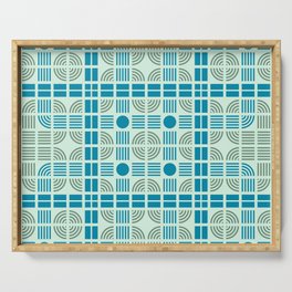 Blue-grey design Serving Tray