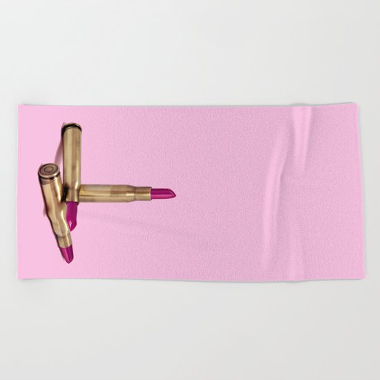 LIPSTICK BULLET Beach Towel