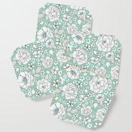Boho Floral-Teal Coaster