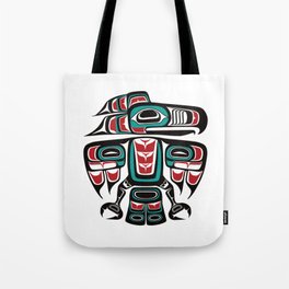 Haida Tlingit Native Raven Totem Tote Bag
