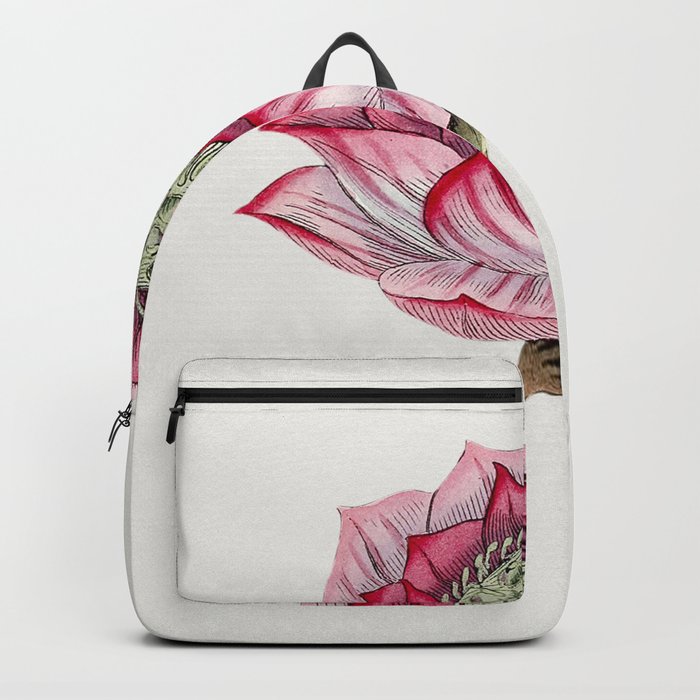 Hand Drawn Lotus Backpack