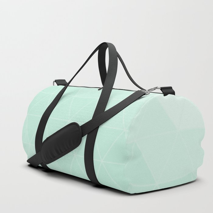 Mint Green Geometric Line Triangle Spring Summer Duffle Bag