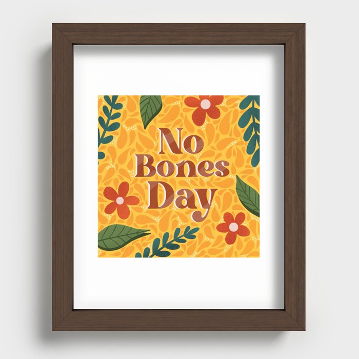 No Bones Day Recessed Framed Print