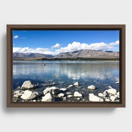 Lakeside View (Lake Tekapo, New Zealand) Framed Canvas