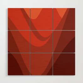 Red valley Wood Wall Art