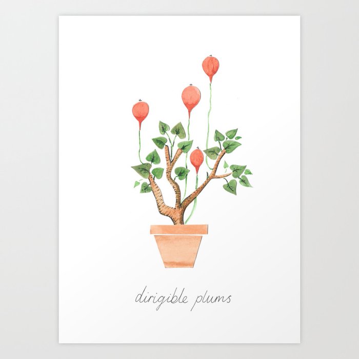 Dirigible Plums Art Print