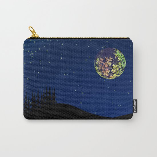 Fractal Moon Carry-All Pouch