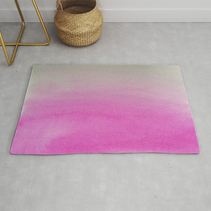Ombre Watercolor pink Rug