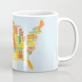 United States of America Map Coffee Mug