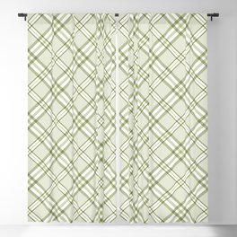 Sage green plaid tartan pattern Blackout Curtain