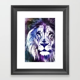Purple Lion Framed Art Print