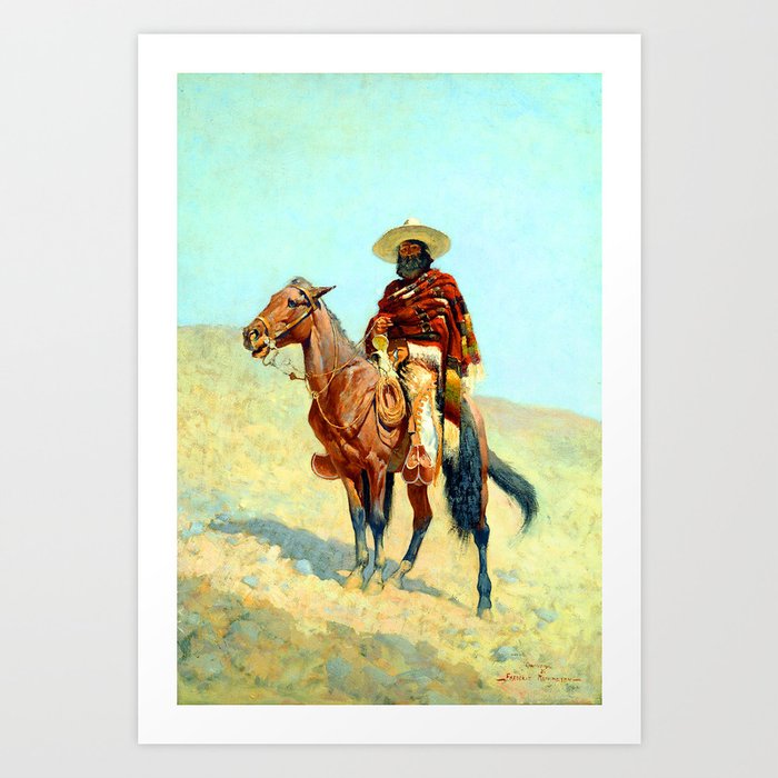 Frederic Remington The Mexican Cowboy Art Print by Jon Baran