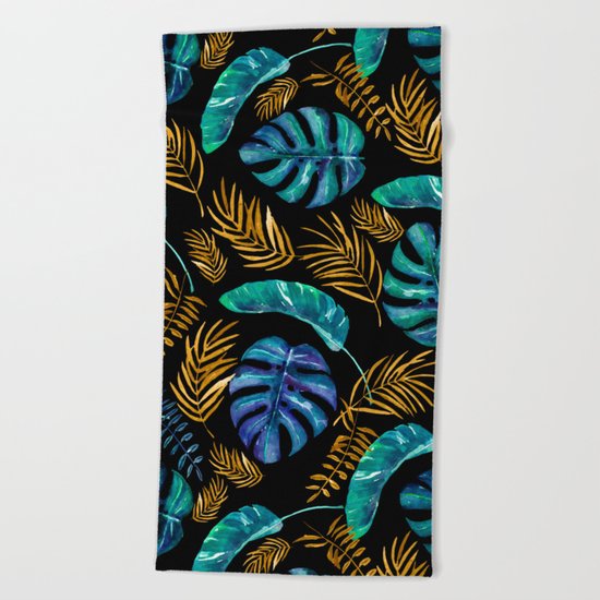 Tropical Leaf Beach Towel